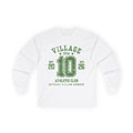 Village Athletic Club '10' Long Sleeve Tee — Vintage Collegiate Sports Shirt